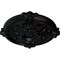 Ekena Millwork Hamilton Ceiling Medallion (Fits Canopies up to 3 3/4"), Hand-Painted Jet Black, 17 3/8"OD x 1 3/4"P CM17HABLF - alternate 3